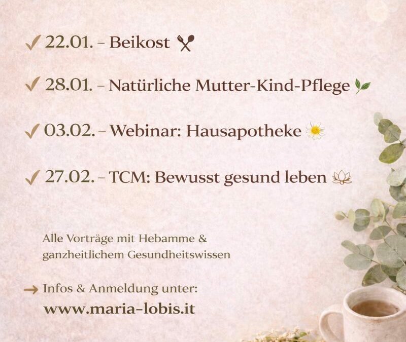 Spannende Webinare und Vorträge 2026 – Jänner und Februar online und live in Brixen